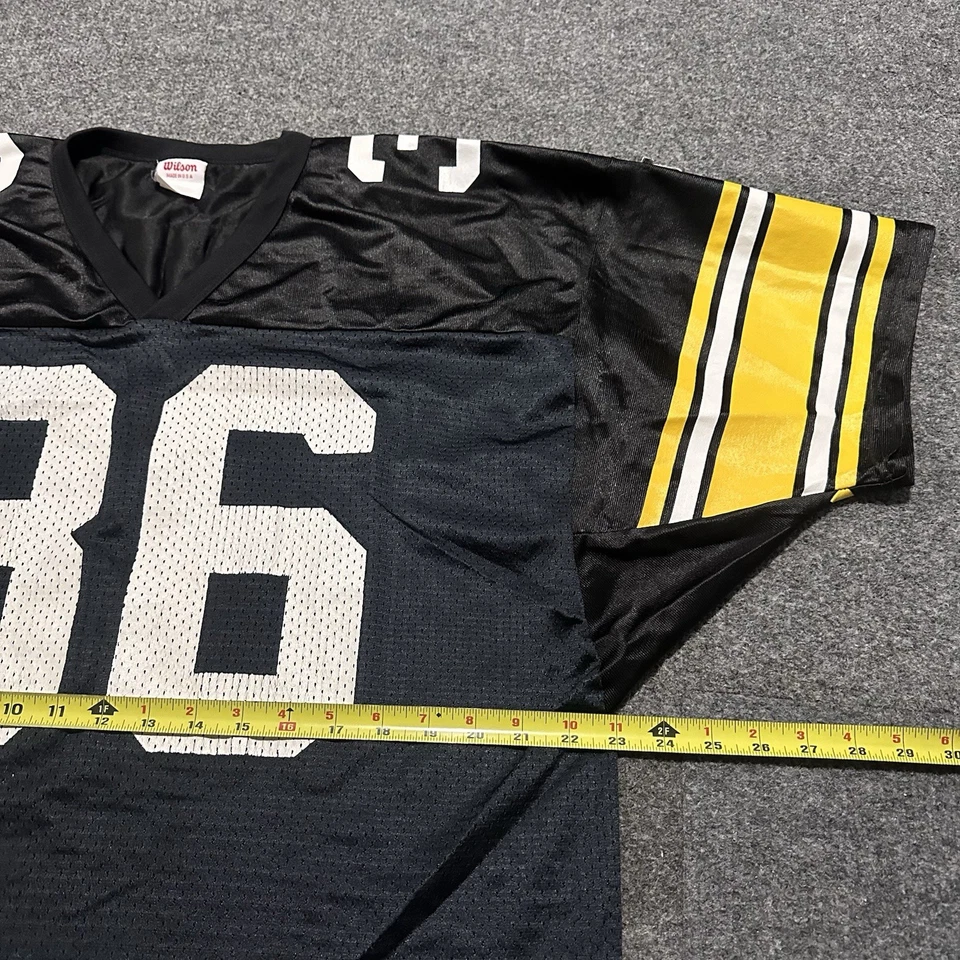 Camiseta deportiva negra vintage de los 90 Jerome Bettis #36 Pittsburgh Steelers XL hecha en EE. UU. Foto 4 de 4