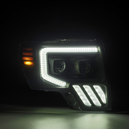 Black MKII PRO-Series Halogen Projector Headlights Fit 2009-2014 Ford F150 - Picture 2 of 9