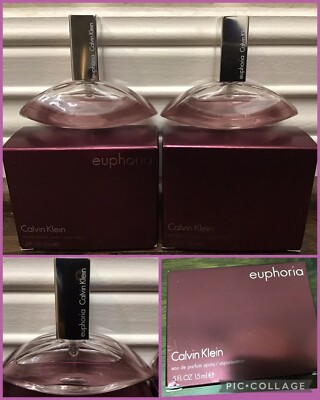 Calvin Klein CK EUPHORIA 0.5oz-15ml Eau de Parfum Spray PURSE TRAVEL MINI Lot 2