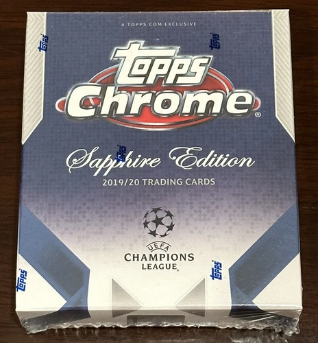 2019-20 Topps Chrome UEFA Champions League Sapphire Edition Soccer Hobby Box Qty