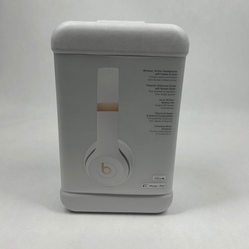 New Beats Solo4 Wireless Over-Ear Bluetooth Headphones White MC2M4LL/A - Picture 2 of 6