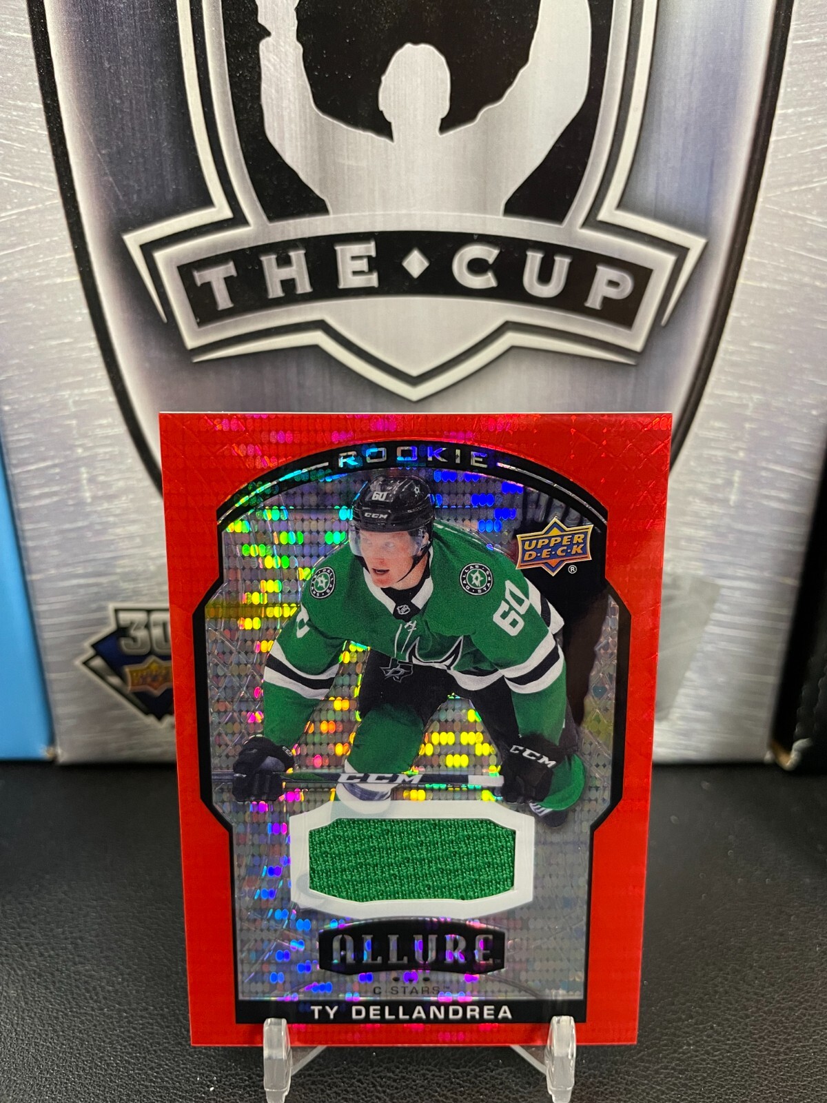 2020-21 Upper Deck Allure Jerseys Red Rainbow #80 Ty Dellandrea RC
