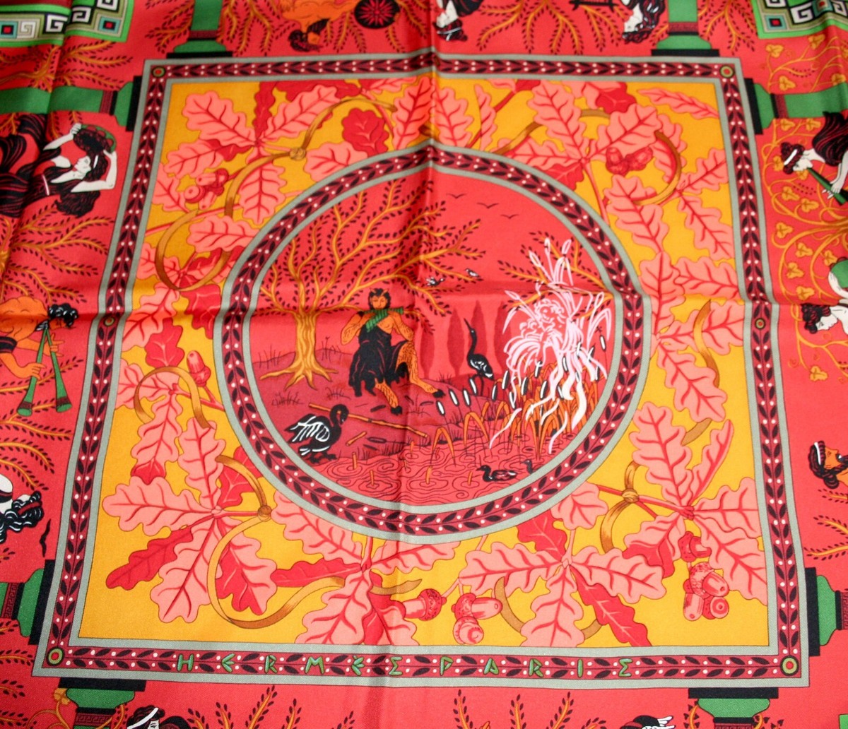 Hermes Vintage Scarf Musique des Dieux in Box Rare Marvelous