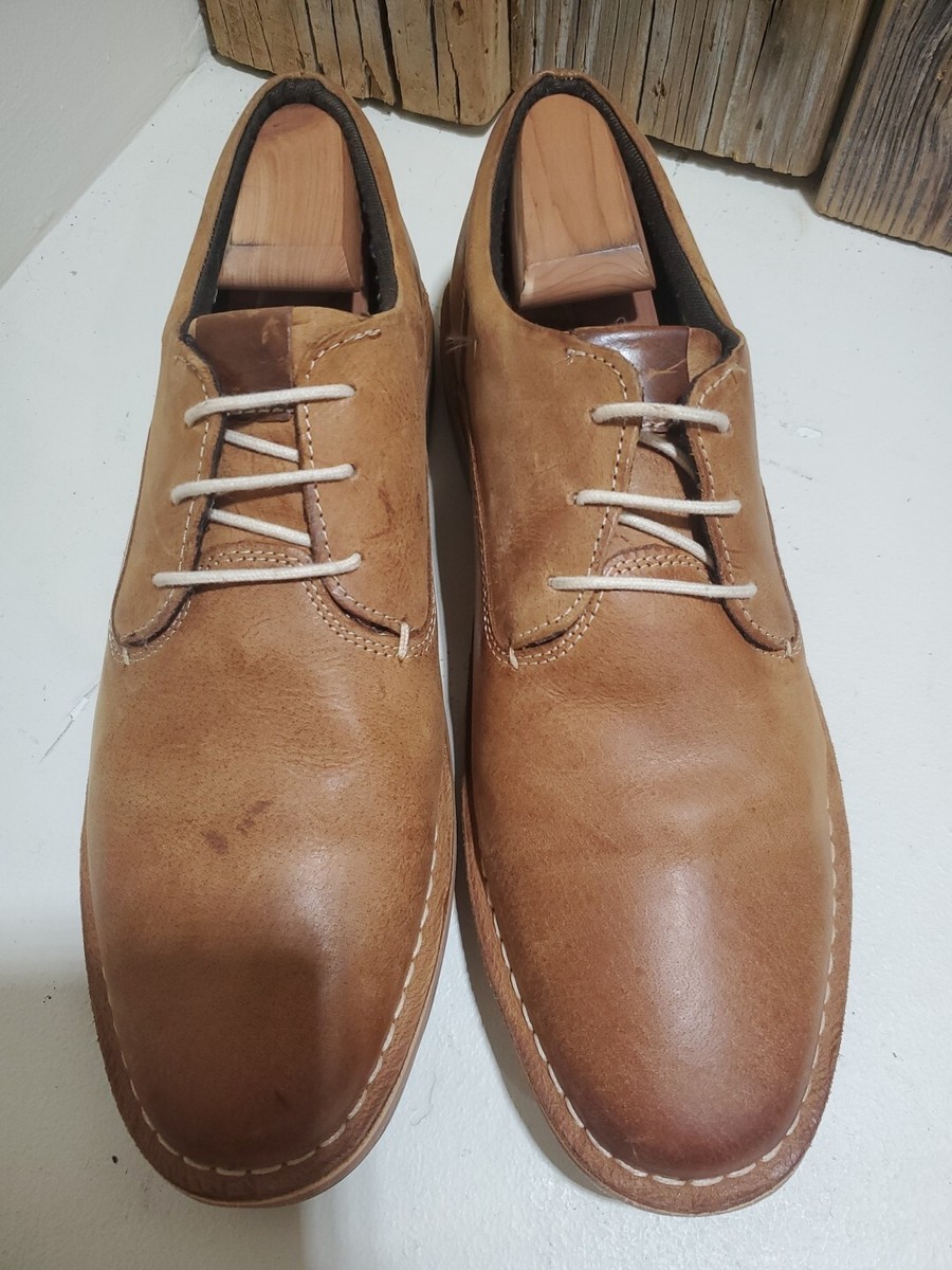 Steve Madden Harpoon Oxford tan leather dress shoes s-l400.jpg main image 2