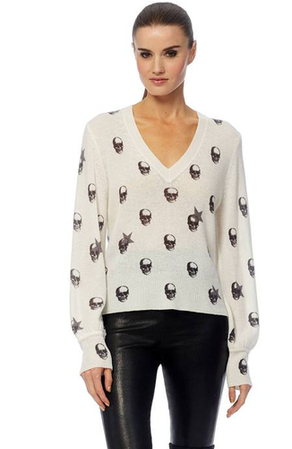 NWT Skull Cashmere Jamie Skull \u0026 Star V 