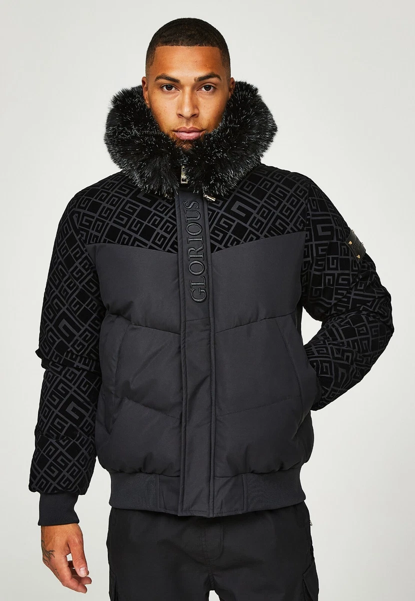 Mens puffer with fur deals hood