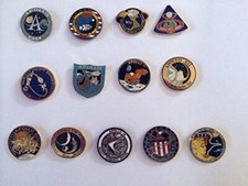 Apollo Program Lapel Pin Set 1,7,8,9,10,11,12,13,14,15,16,17 Armstrong Buzz