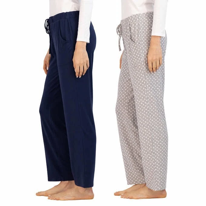 NWT Lucky Brand Women's 2 Piece Sleep Pajajma Pants Blue/Gray Size XL $80 YY040 - Image 3 of 3