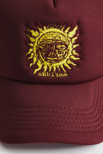 Sublime Trucker Cap Maroon Red Snapback Hat Cap Cali Reggae Rock Band NWT - Picture 3 of 5
