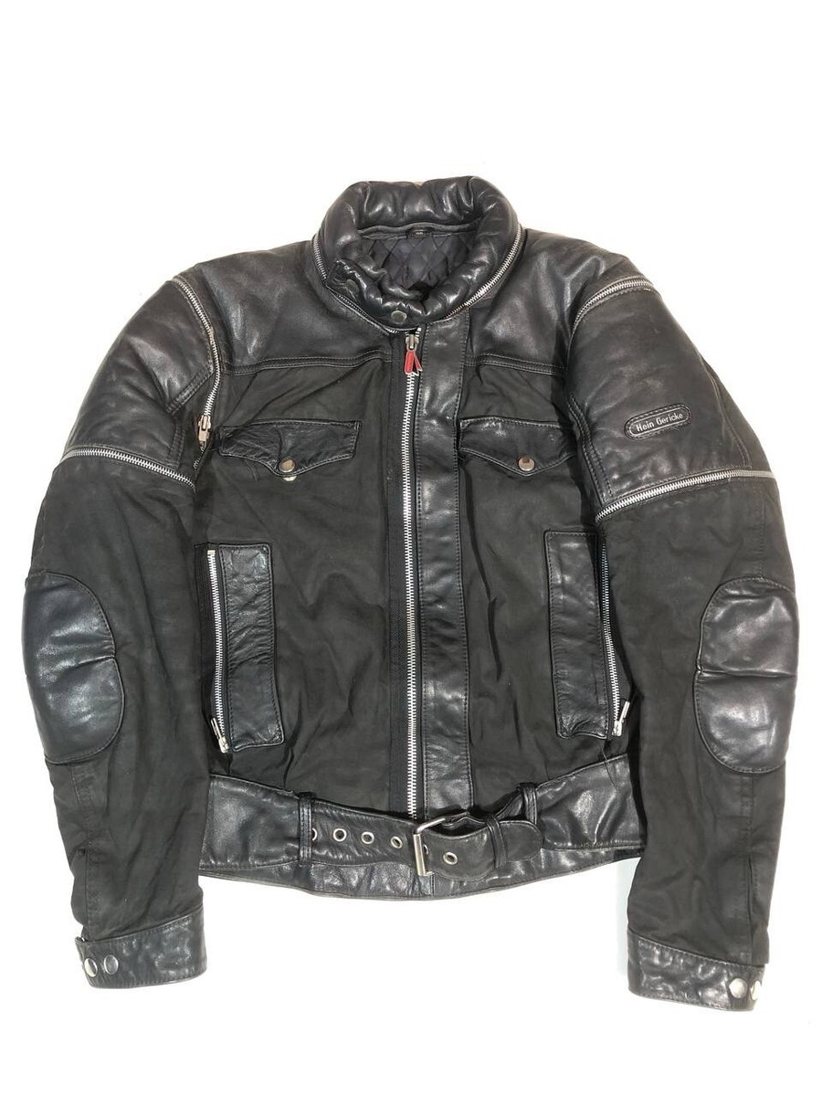 Hein Gericke Racing Moto Japanese Style Leather Jacket Vintage | eBay