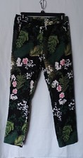 Adrianna Papell Women's Tropical Folage and Floral Ankle Pants - Size 4