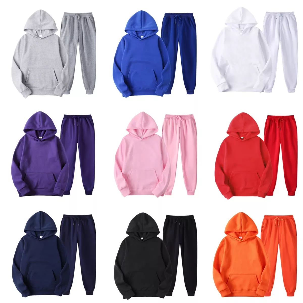 Ensemble survêtement jogging pantalon sweat capuche gris noir femme rose  hoodie