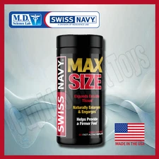 Swiss Navy Max Size 60 Caps Male Enhancement Supplement for Stamina & Firmness