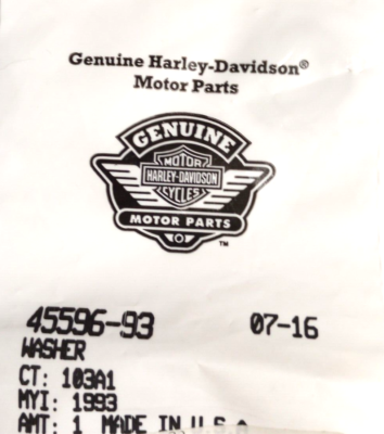 Harley-Davidson Washer NOS 45596-93 (L-5427) | eBay