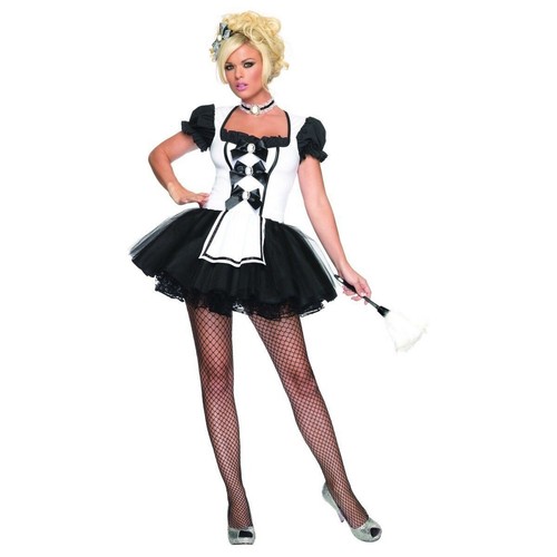 French Mistress Maid Leg Avenue Costume Sexy Small/Med 83624 With Purse New! - Picture 3 of 5