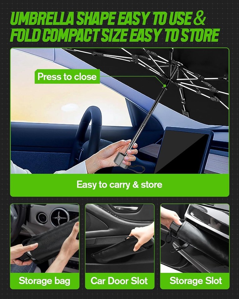 Car Windshield Sunshade Cover Umbrella Foldable Front Window Visor Sun