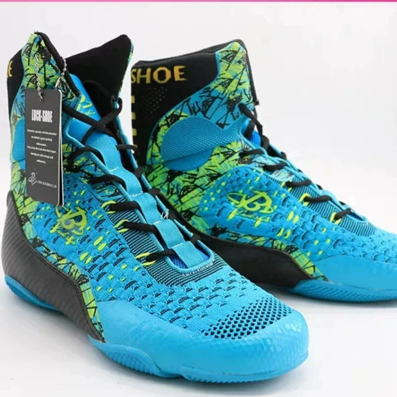 Professional Boxing Fighting Boot Men's Wrestling Breathable Sport Training Shoe - Image 3 of 4