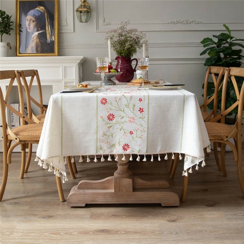 Vintage Tablecloth Dining Table Cloth Cover Kitchen Wedding Party Home Decor - Picture 33 of 43