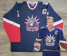 🗽🇺🇸🏒 VINTAGE AUTHENTIC BRIAN LEETCH RANGERS JERSEY STARTER JERSEY SIZE LARGE