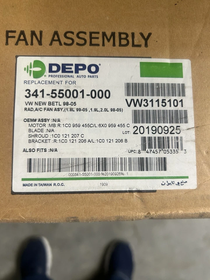 Conjunto ventilador radiador para Volkswagen Beetle 1998-2005 Foto 2 de 2