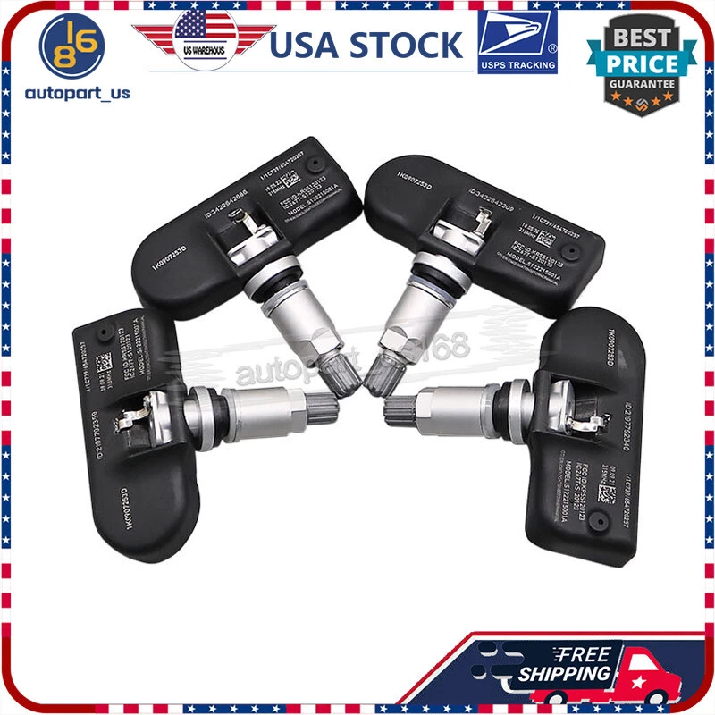 (4) Tpms Valve 1K0907253D Tire Air Pressure Sensor for Audi A3 A4 A5 Quattro S5 - Изображение 2 из 4