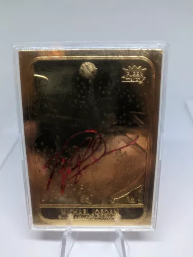 MICHAEL JORDAN Fleer '86 ROOKIE AUTO  23K GOLD replica SP #d /19,860