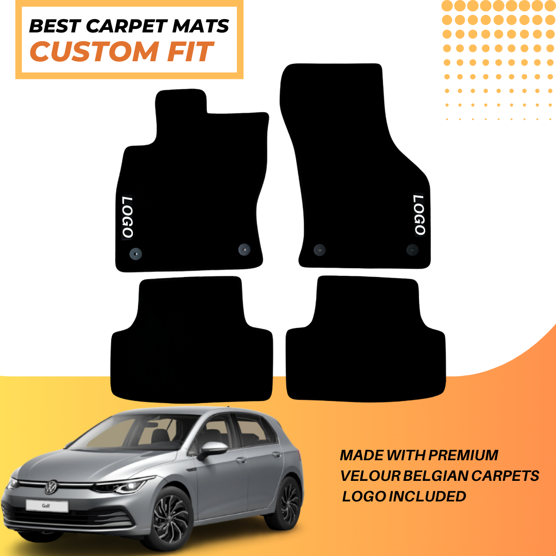 Car Floor Mats Velour For VW Golf 2020-2025 E-Tsi Waterproof Rugs Auto ...