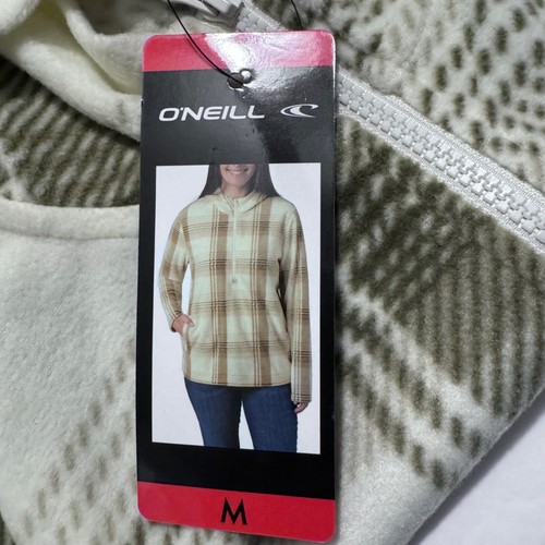 ONeill Womens Size Medium Plaid Fleece Hoodie Jacket Shacket Coat - Picture 8 of 12