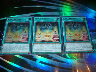 3x Soul Crossing 1st Edition Ultra Rare EGO1-EN002 Yu-Gi-Oh!