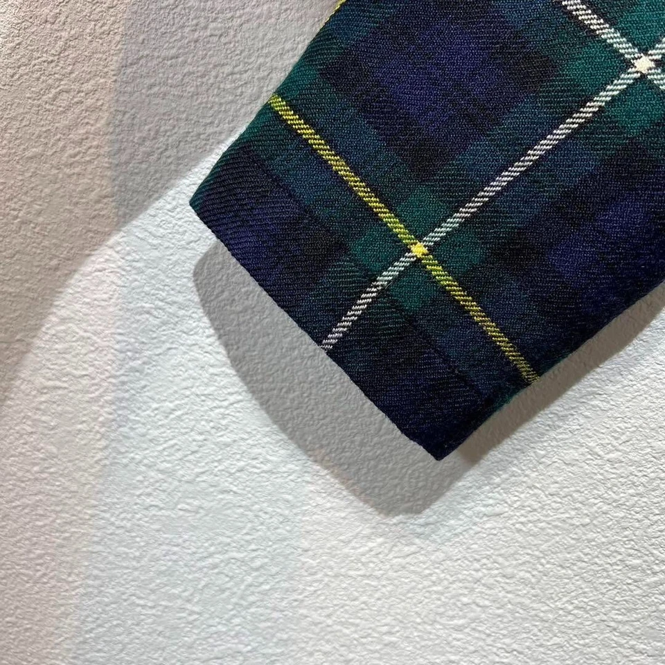 Raro 90AW Comme des Garcons Tricot Vintage Abrigo Chaqueta Blusa Cuadros Foto 3 de 4