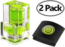 Combo Pack Two Axis Hot Shoe Balance Bubble Level for Canon/Nikon/Sony/Cameras