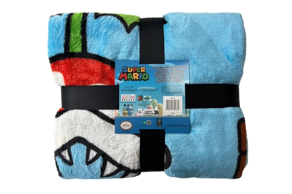 Super Mario Kuscheldecke Fleecedecke Decke Flausch Maße: 130 x 180 cm - Bild 3 von 3