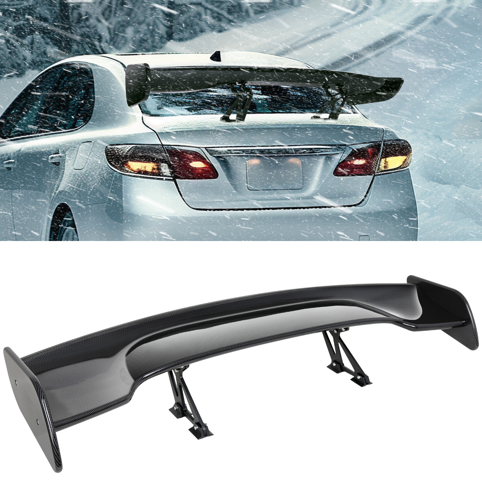 For AUDI R8 V8 V10 CARBON FIBER 57'' Rear Trunk Spoiler Wing GT Style Widebody
