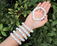 Tumbled Gemstone Bracelets: BUY 3 GET 1 FREE! (Stretch Crystal Nugget Bracelets)