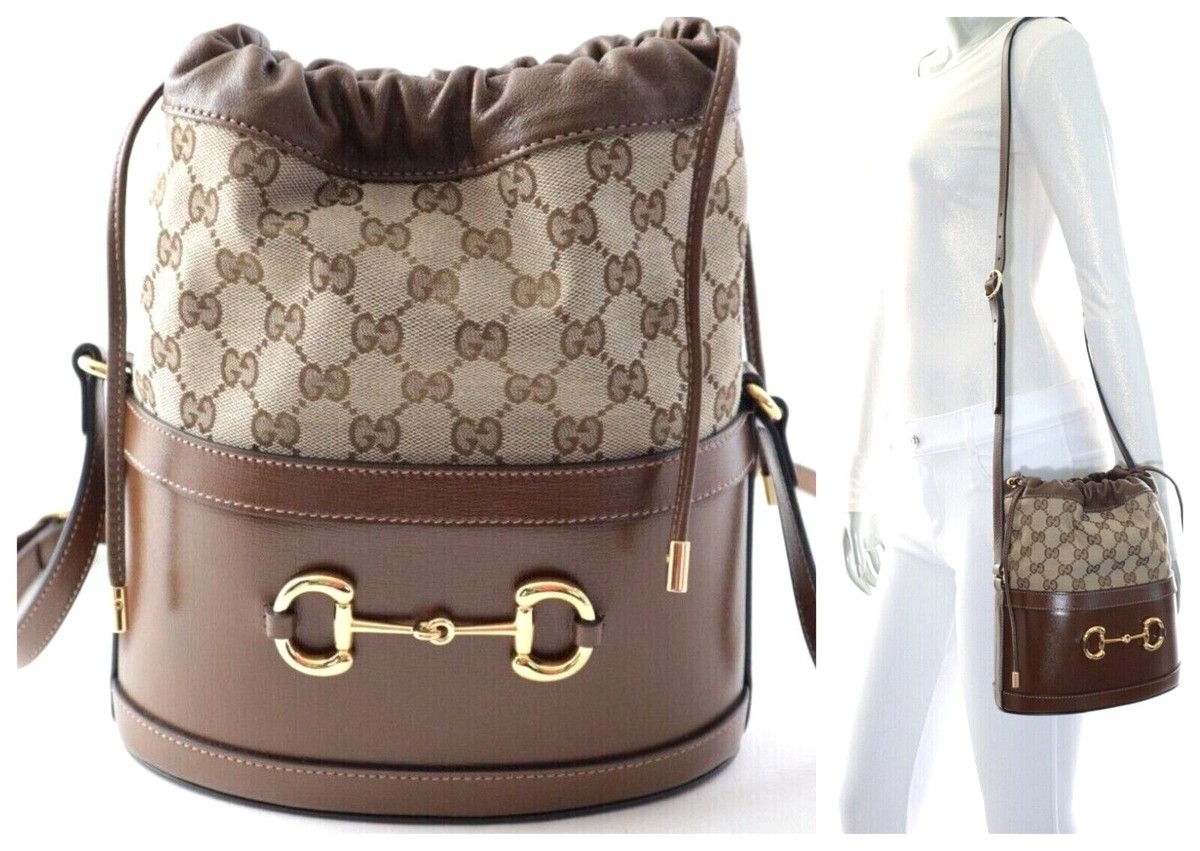 BOLSA GUCCI CALFSKIN 1955 MONOGRAM MARROM