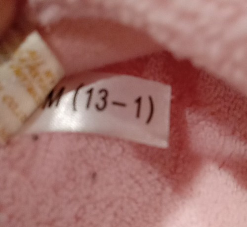 Dan Dee Plush Bunny Slippers Medium Pink Cute Size 13 -1Y Girl - Picture 5 of 5