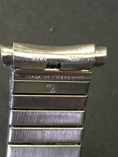 17 18 19 20 mm VINTAGE SILBER EDELSTAHL STRETCH UHRENARMBAND GEBOGENE ENDEN NEU - Bild 4 von 6