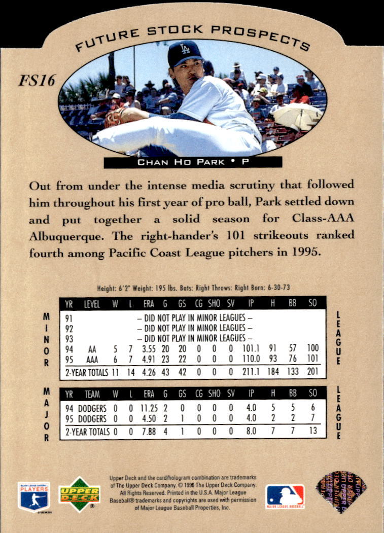 1996 Upper Deck Chan Ho Park #FS16 | eBay