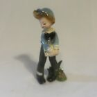 Vintage Josef Originals Toni Boy Holding Present Porcelain Figure