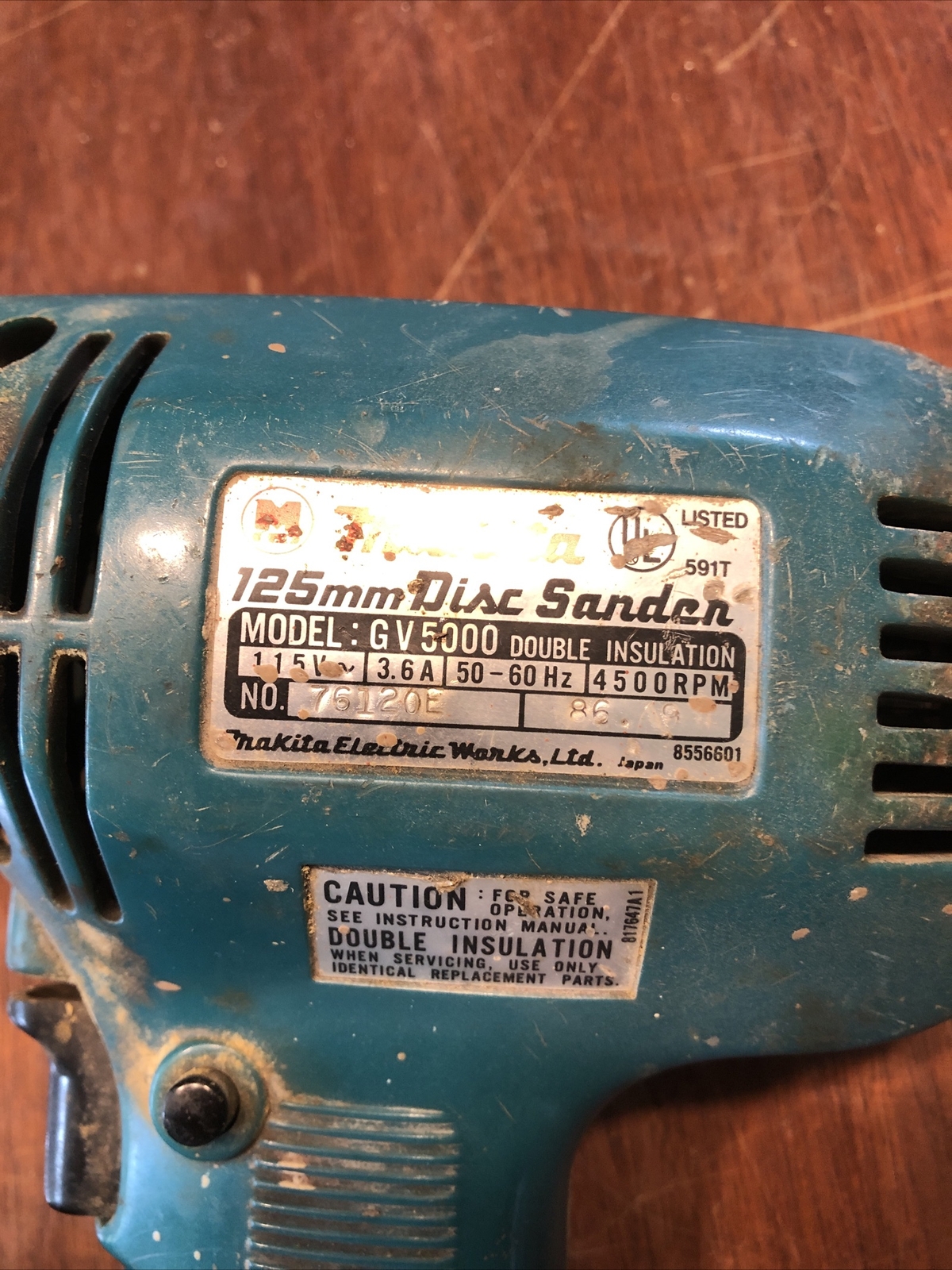 Makita GV5000 5" Disc Sander Corded Electric Grinder Power Tool (Tested