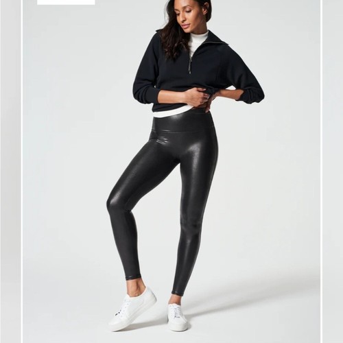 Legging femme Spanx forme simili cuir taille grand avec poches neuf avec étiquette - Photo 2/11