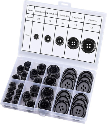 100 Pcs Premium Mixed Resin Sewing Buttons, Eco-Friendly 4-Hole Craft...