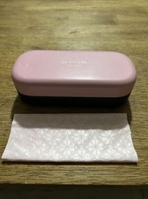 Kate Spade Eyeglasses Pink/Green Hard Clamshell Case cleaning cloth