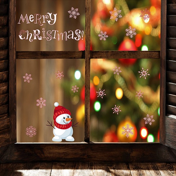 Fenstersticker Wandsticker Aufkleber Schneemann Weihnachten Fenster Wand Deko-image