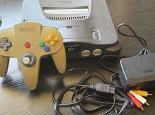 Nintendo N64 NUS-001 EUR PAL with power adapter, AV cables, 1x Grey Controller