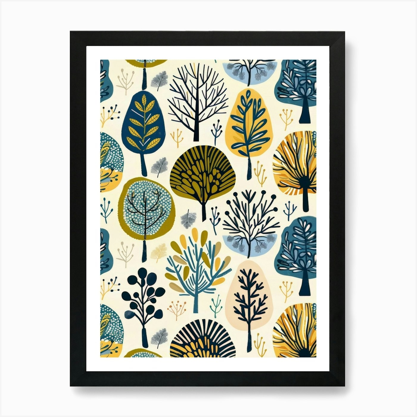 Autumn Trees 6 Art Print Framed Wall Decor Canvas Landscape Picture  