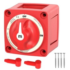 Battery Disconnect Switch 12V 48V Marine Battery Cut off Switch 300A Heavy Duty