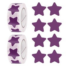 Star Stickers Roll 1 Inch, 1000pcs Adhesive Star Labels for DIY Crafts, Purple