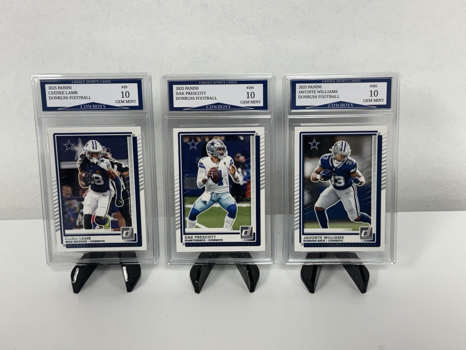 2025 Panini Donruss Dak Prescott CeeDee Lamb & Williams Cowboys 3 Card Set!
