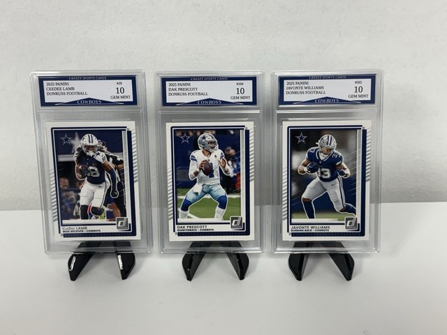 2025 Panini Donruss Dak Prescott CeeDee Lamb & Williams Cowboys 3 Card Set